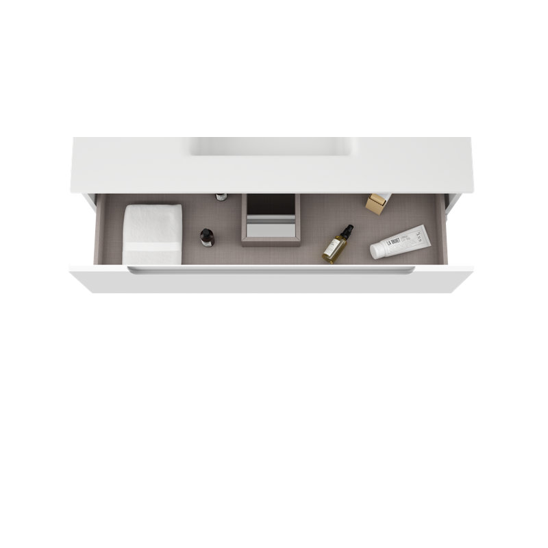 Ensemble de meuble-lavabo simple 36 po, Blanc mat