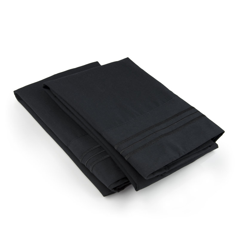 Ensemble de 2 taies d'oreiller en microfibre, douces housses pour coussin double brossé, respirantes et faciles d'entretien