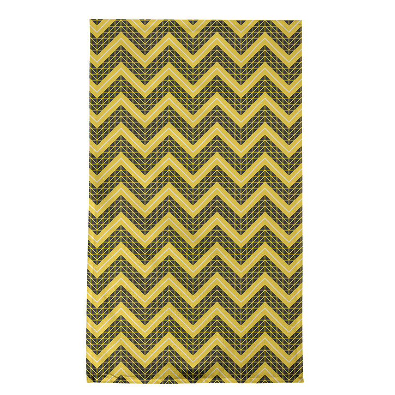 Stephenie Tea Towel Kitchen Towel, Yellow/Black, Poly Twill