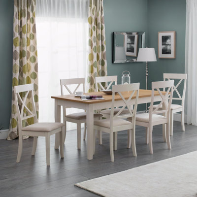 Conklin 6 - Person Butterfly Leaf Rubberwood Solid Wood Dining Set