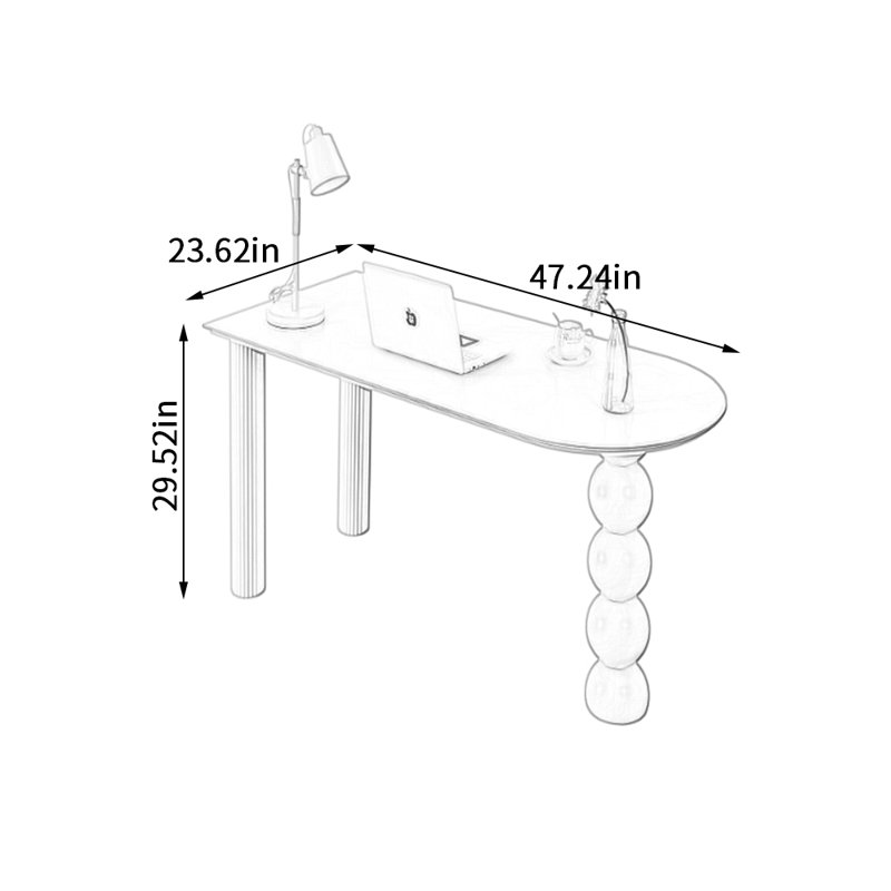 Bureau d'écriture Fresh Rock, H 29,52 po x l 47,24 po x P 23,62 po, Vert