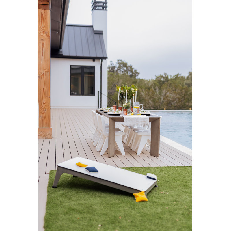Fresco Outdoor Dining Side Chair, Highcloud White
