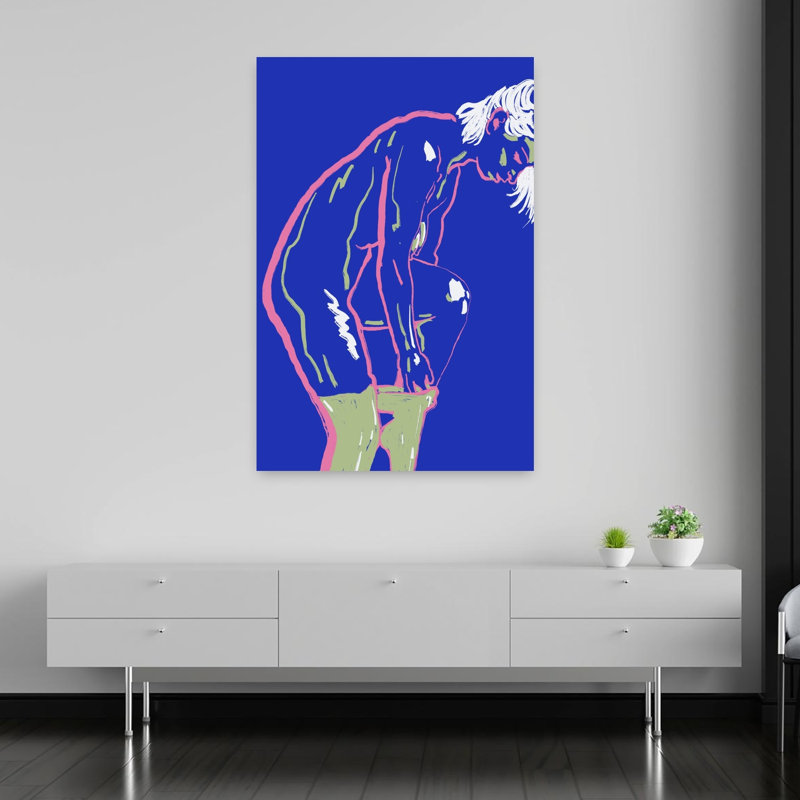 Impression intime contemporaine sur toile, H 60 po x l 40 po