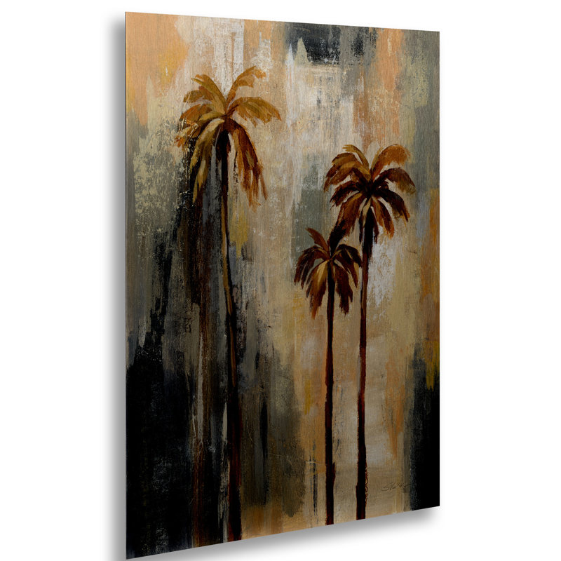 « palm trees i », métal imprimé, H 22 po x l 16 po x P 1 po, Sans cadre