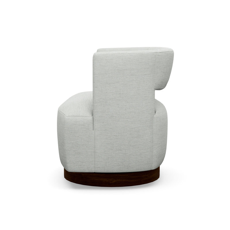Crystle Swivel Barrel Chair, 8938-45, Walnut