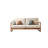 75.20"White Solid wood Cotton-Linen Sofa