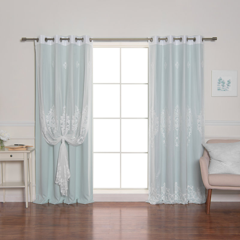 Salomon Blackout Curtain, 52" W x 84" L, Mint