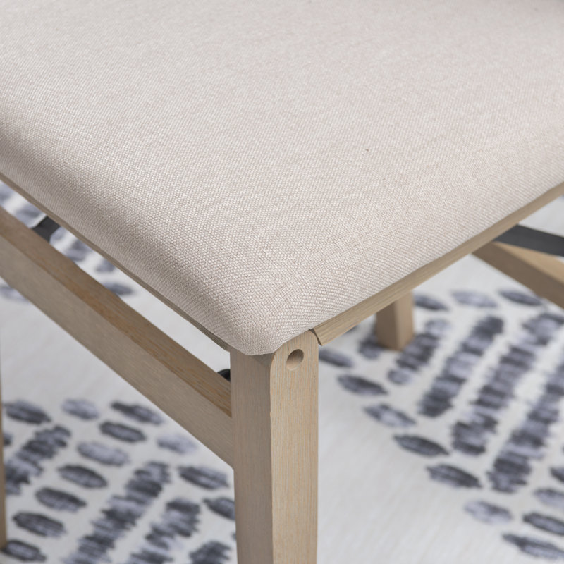 Busse Padded Foldable Dining Chairs, Gray Wash
