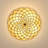 20 Inch Multicolor Tiffany Style 4 Light Ceiling Fixture with Geometric Shade for Warm Vintage Ambiance