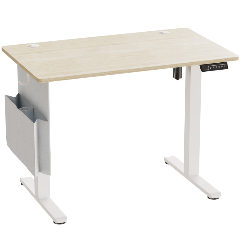 Seilles 55.1" W Height Adjustable Standing Desk, White