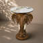 Table d'appoint à tête d'éléphant brune