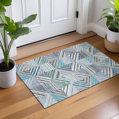 Tapis intérieur / extérieur lavable à la machine Lanphear ACN2399