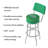 Swivel Upholstered Counter Stool with Metal Frame