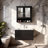 Bathroom Wall Cabinet With 2 Mirror Doors And 1 Shelf-123104350