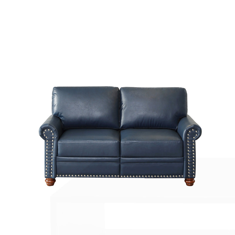 Causeuse de salon, Cuir PU bleu marine