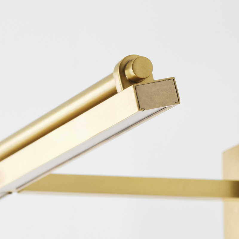 Kal Dimmable LED Wall Mounted Picture Light, Natural Brass