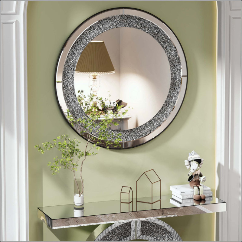 Miroir rond en cristal Crystal Crush