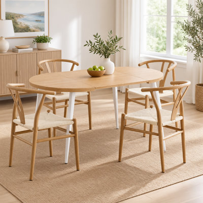 Chaises de salle à manger à dossier en Y de style Mid-Century