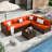 7 Piece Rattan Sectional Seating Group with Cushions-809038306-809152057