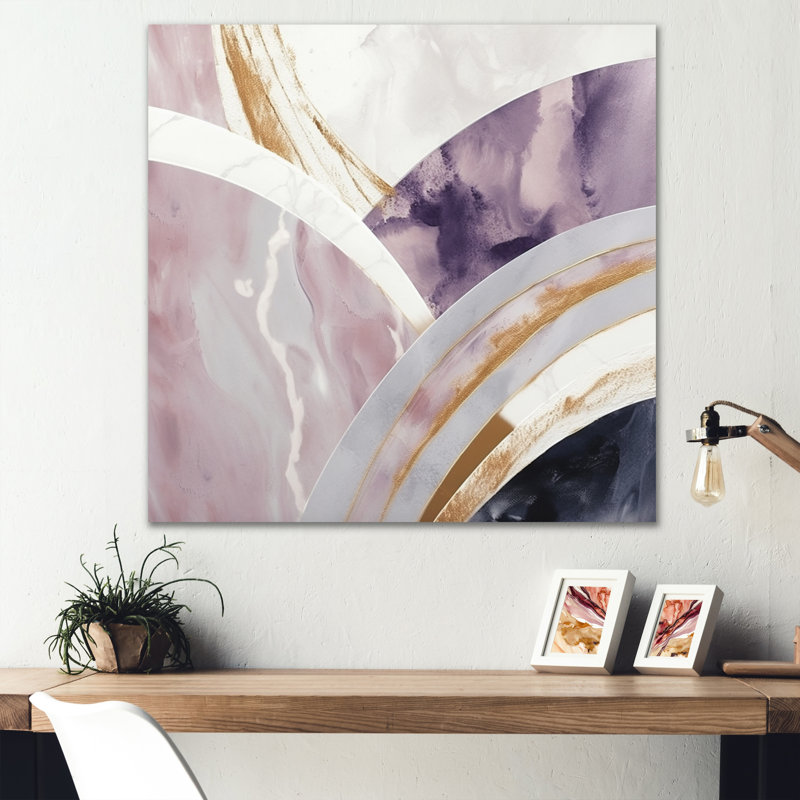 Glam Abstract Wall Decor on Metal, 29" H x 29" W x 1" D