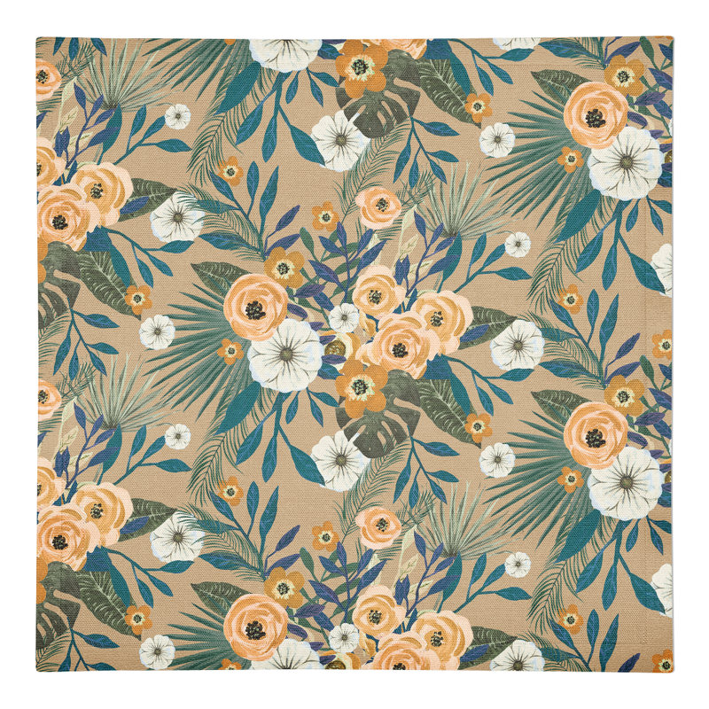 Serviette en coton 10 "Tropical, Brun clair
