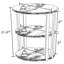 Table d'appoint rotative à 3 niveaux avec base Lazy Susan, table de bout ronde pour le salon, la chambre à coucher et les petits espaces, structure en métal robuste