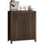 Buffet moderne avec grand tiroir, buffet de rangement avec tablette réglable, armoire d'entrée avec design ondulé, rangement parfait pour la salle à manger, la cuisine et le vestibule-1230659429