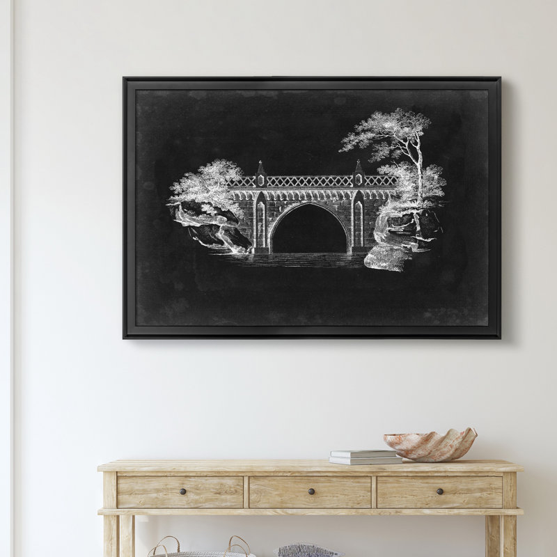 «Bridge Schéma I», impression sur toile encadrée, Noir, H 22,5 po x l 30,5 po x P 1,5 po