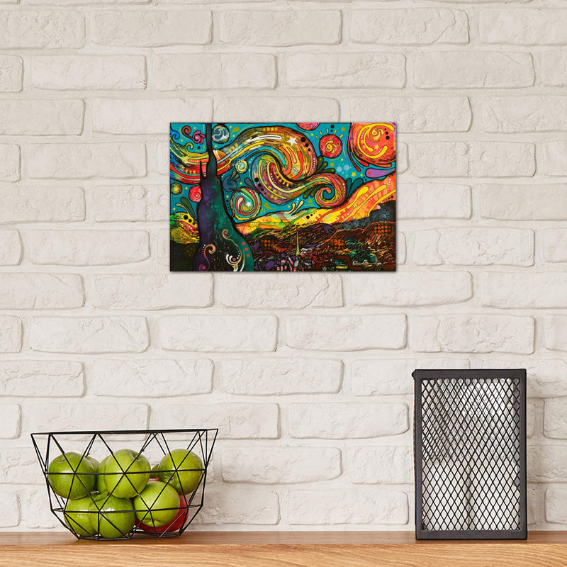 Starry Night by Dean Russo - Print on Canvas, 66.04 cm H x 45.72 cm W x 1.91 cm D, No Frame