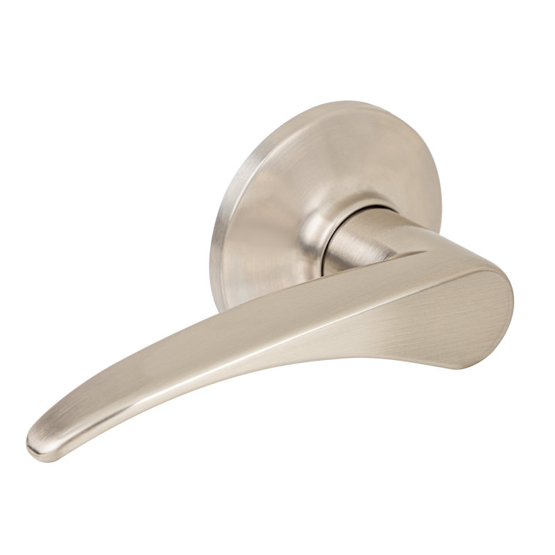 Faux levier simple avec rosette ronde Apollo, Gauche, Nickel satiné