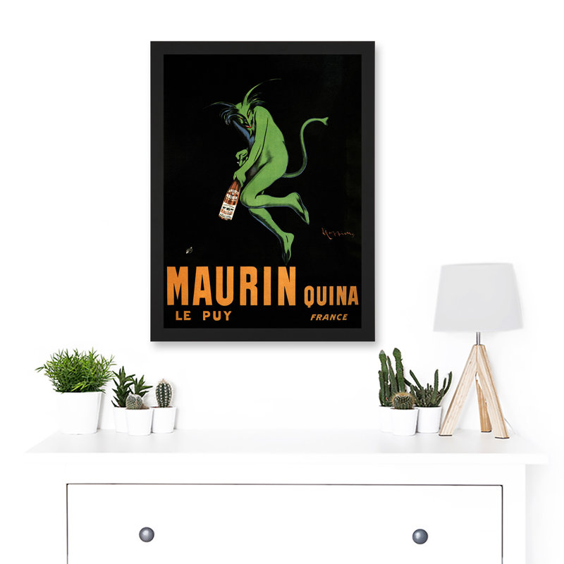 Advert Maurin Le Puy Quina Alcohol Cappiello Aperitif France by Value Does Not Apply - Single Picture Frame Print