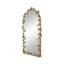 Miroir mural 51,5 "x 29" pleine longueur arqué avec des accents de feuille d'or, miroir décoratif pour le salon, la chambre à coucher