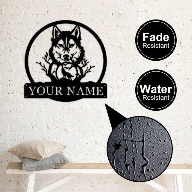 Burneice Water Resistant Steel Text & Numbers Wall Decor