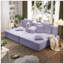 Ensemble 2 pièces surdimensionné de méridienne double, luxueux canapé-lit en velours côtelé moelleux avec 6 coussins et une poche de rangement, pour les petits espaces, le cinéma maison et le salon-1607512797