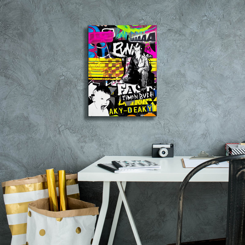 "Poseur" par Colourblind, H 16 po x l 12 po x P 0,75 po