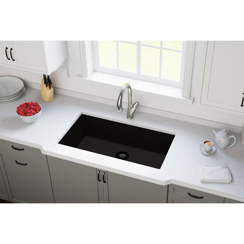 Perfect Removable Basket Strainer Kitchen Sink Drain, Caviar
