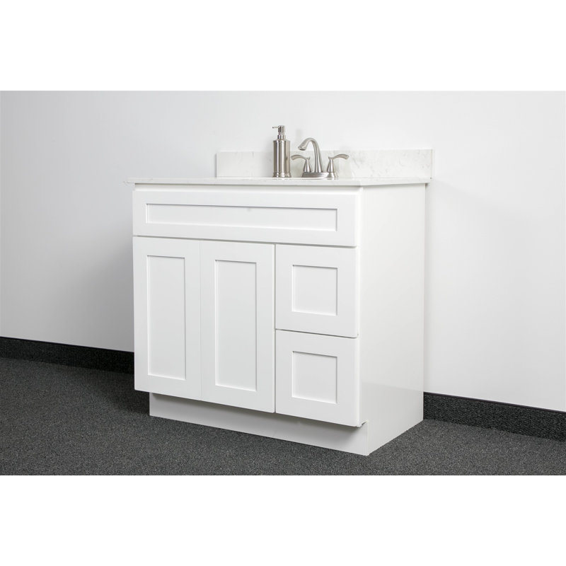 Base de meuble-lavabo 36 po seulement, Blanc