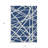 3' X 5' Navy Blue And Ivory Geometric Washable Indoor Outdoor Area Rug