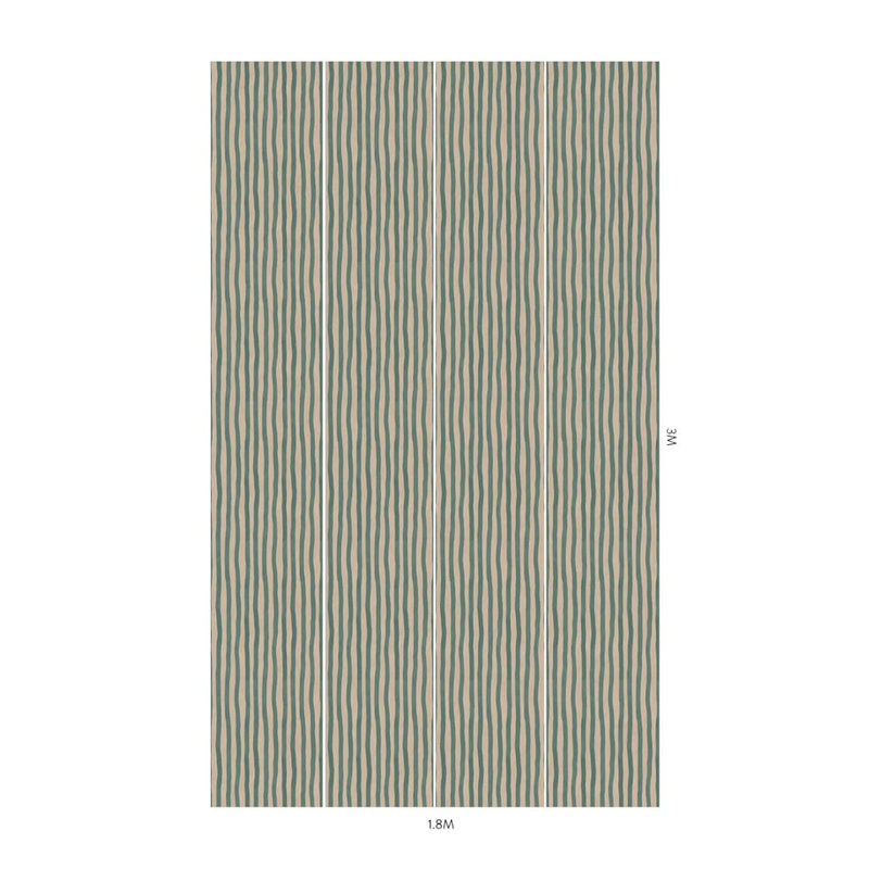Artist's Stripe Wallpaper, Euphorbia/Alabaster