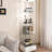 Quick - Assembly Elegant Tempered Glass Display Cabinet With 13 Colour Led And Drawer, 1 Door 4 Shelves For Kitchen, 14.4" W 16.7" D 65.8" H Modern Storage Case Dining Room,-1333544148