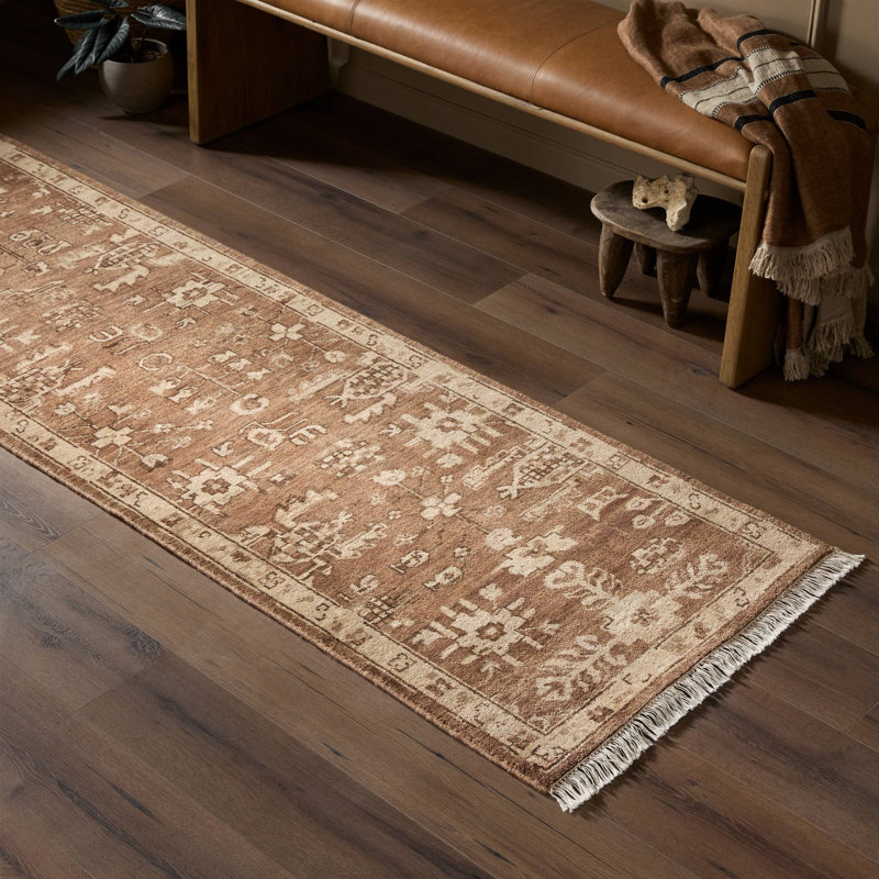 Paolo Hand-Knotted Rug-Paolo Rust-Runner-2.5'x12', Rectangle 8' x 10'