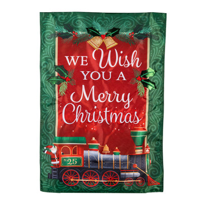 North Pole Express Applique House Flag