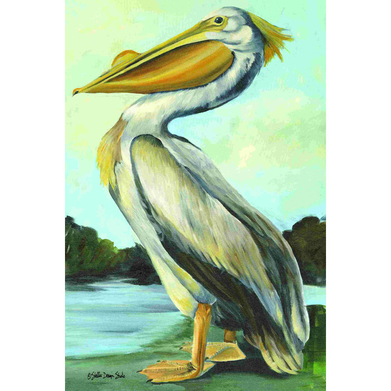 Le Grand Pélican, H 18 po x l 12 po, Non, Toile tendue
