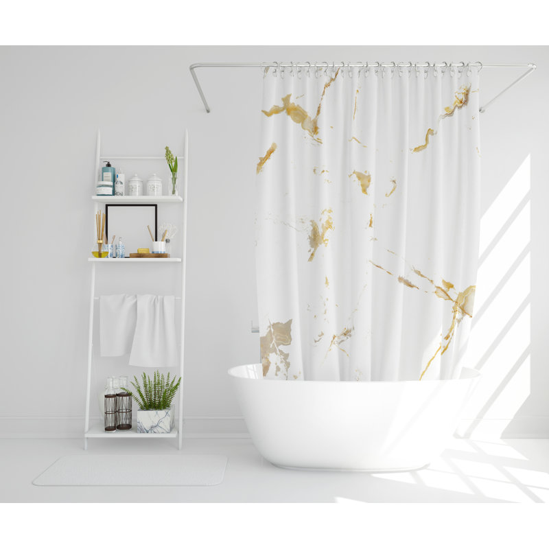 Leandra Polyester Shower Curtain, 168cm H x 168cm W