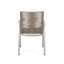 Chaise de salle à manger d'extérieur moderne en aluminium avec siège en corde (ensemble de 2), argent et taupe-1110929721