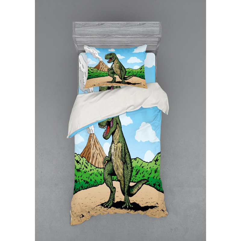Ensemble de housse de couette dinosaur, Housse de couette simple + 6 pièces supplémentai
