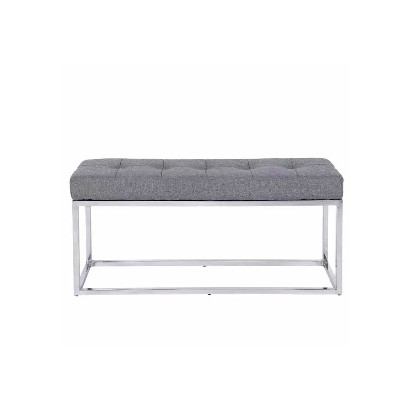 Forontenac Upholstered Bench, Fabric Gray
