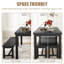 Ensemble de table de salle à manger pour 4 personnes, ensemble de table de cuisine avec 2 bancs de salle à manger, ensemble de table de salle à manger rectangulaire 3 pièces pour 4 personnes, mobilier de cuisine peu encombrant pour coin-repas, apparte-428294810-428294788-428294791
