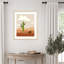«Southwest Cactus Landscape» par Little Dean, reproduction d'art encadrée sur bois-112833649