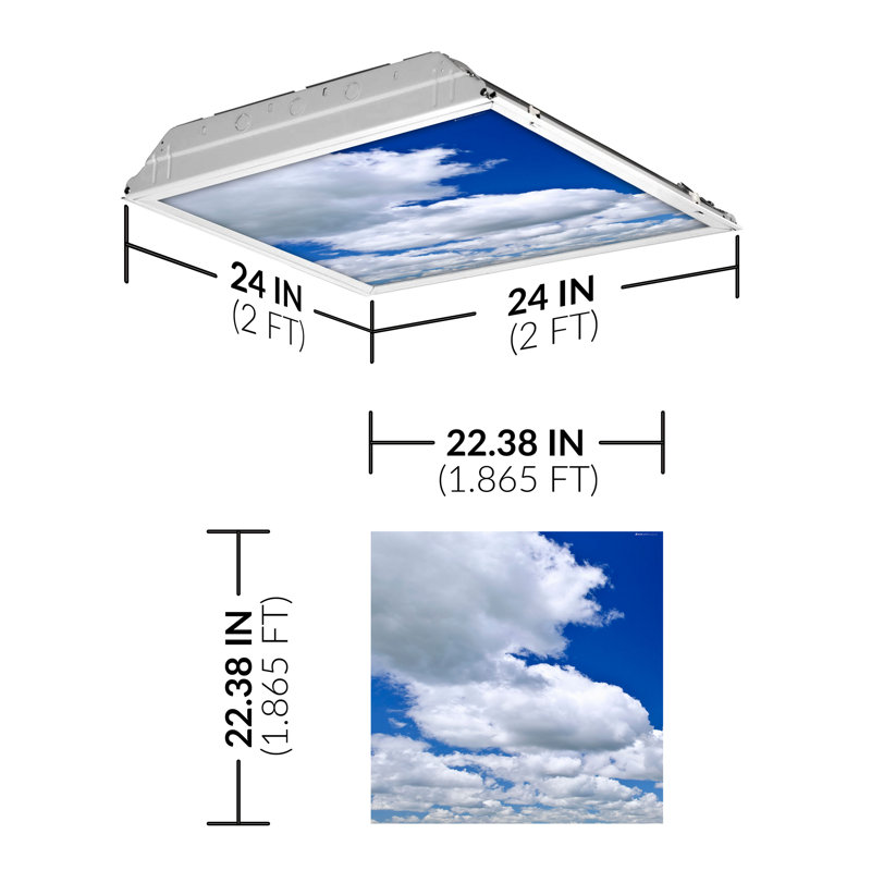 Cloud Square Fixture Component Ceiling Light